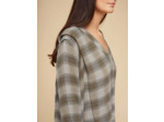 Blouse carreaux gris vert