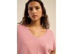 Pull oversize à col V et manches courtes