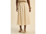 Jupe midi évasée effet crinkle