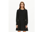 Robe courte trompe l'oeil en maille noire black