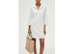 Robe courte en dentelle à col chemise - PIERA