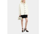Blouson Type Surchemise Écru En Laine Mélangée Avec Studs ecru
