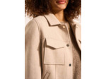 Manteau court en drap de laine