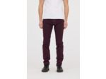 Pantalon faux uni, straight fit, taille medium haute,jambe ajustée