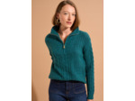 Pull col camionneur zippé à manches longues
