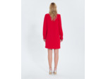 Robe courte en crêpe rouge