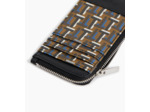 Porte carte large zippé Emile en toile monogramme