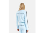 Sweat velours et strass baby blue
