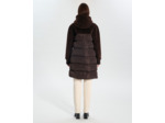 Manteau Meyera Chocolat en Polyester