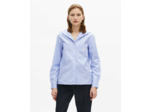 Chemise a manches longues col marin blue white