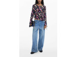 Blouse À Manches Longues En Tissu – Femme