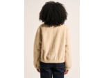 Manteau court en fausse fourrure avec col montant