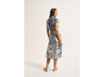 Robe longue imprimée avec lien à nouer