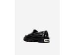 Mocassins Penny en cuir noir avec franges et studs black