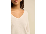 Pull ample à col V avec détails en lurex