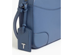 Sac bandoulière moyen modèle Romy en cuir grainé et lisse