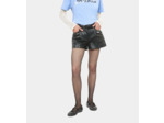 Short en cuir noir black