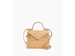 Sac à main double rabat moyen modèle Emilie en cuir grainé