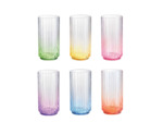 RAINBOW 6 verres à orangeade 50cl teinté
