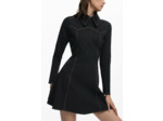 Robe À Manches Longues En Tissu – Femme