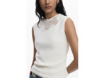 T-Shirt Sans Manches En Maille – Femme