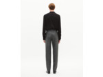 Pantalon de costume droit en pied de poule noir et gris grey