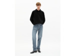 Sweatshirt col polo noir black washed