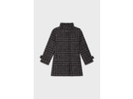 Manteau col montant à carreaux - LYSANDRE