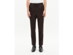 Pantalon droit en laine marron brown