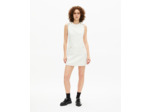 Robe courte sans manches en tweed écrue ecru