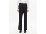 Pantalon droit en laine marine bleu