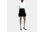 Robe courte plissée noire et blanche black white