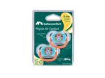 Lot 2 sucettes physio 0/6 mois bleu/orange Bleu