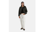 Blouson cuir a zip black