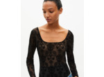 Body en mesh avec flocages noir black