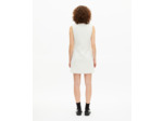 Robe courte sans manches en tweed écrue ecru