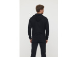 Hoodie zippé basique en coton bio gratté et print poitrine