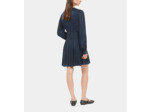 Robe Courte Tissu Crinckle Bleu Marine dark navy