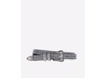Ceinture Fine En Cuir Avec Strass Et Boucle Western antic silver