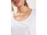 Tee-shirt col danseuse en coton modal