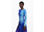 Robe À Manches Longues En Tissu – Femme