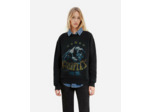 Sweat avec print devant black washed