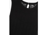 Robe longue sans manches detail dentelle dos black