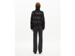 Pull col roulé avec bandes en sequins gris foncé black