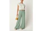 Pantalon amandine vert amande