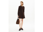 Robe courte en maille marron chocolate