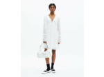 Robe unie a volants ecru