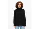 Pull col montant en cachemire noir black