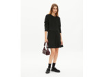 Robe courte trompe l'oeil en maille noire black