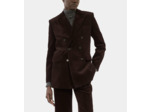 Veste Tailleur En Velours Côtelé Marron brown